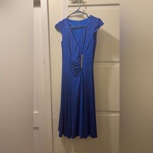 Elegant Blue Sleeveless Dress